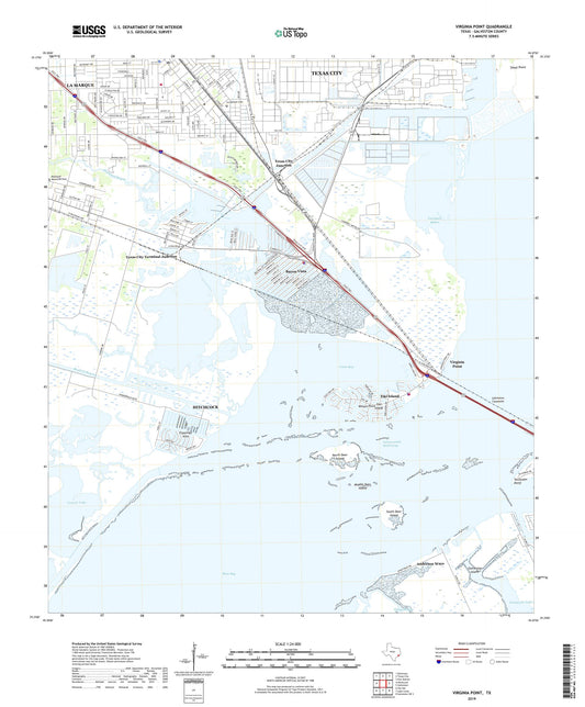 Virginia Point Texas US Topo Map Image