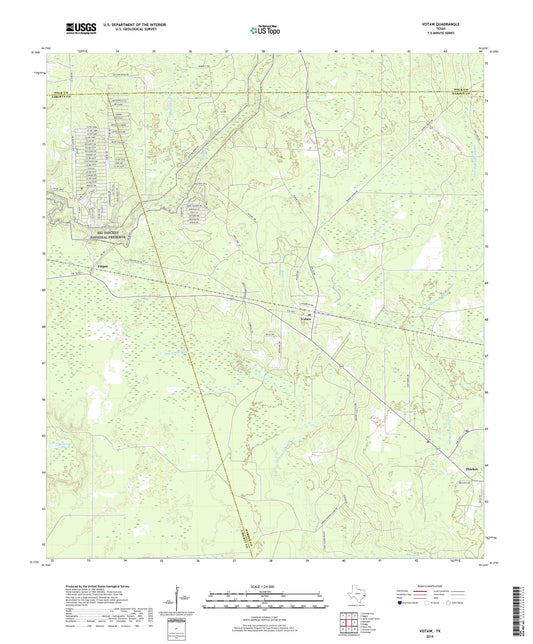 Votaw Texas US Topo Map Image