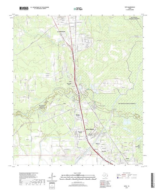 Voth Texas US Topo Map Image