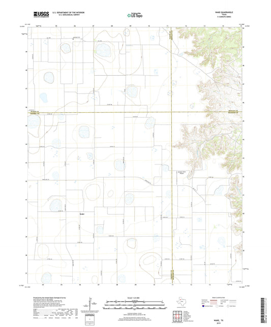 Wake Texas US Topo Map Image