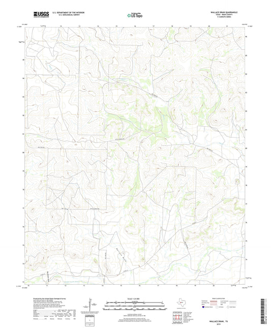Wallace Draw Texas US Topo Map Image