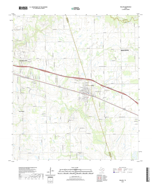 Waller Texas US Topo Map Image