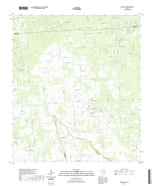 Waller NW Texas US Topo Map Image
