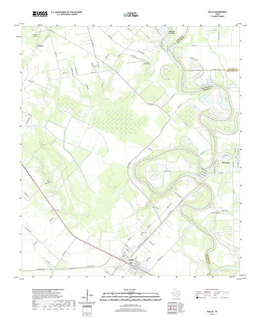Wallis Texas US Topo Map Image