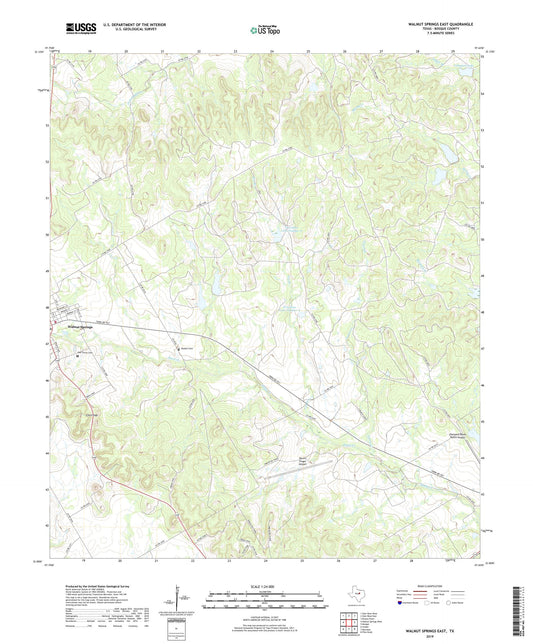Walnut Springs East Texas US Topo Map Image