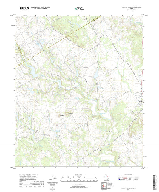 Walnut Springs West Texas US Topo Map Image