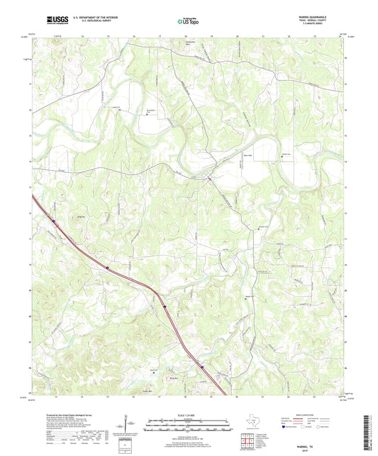 Waring Texas US Topo Map Image
