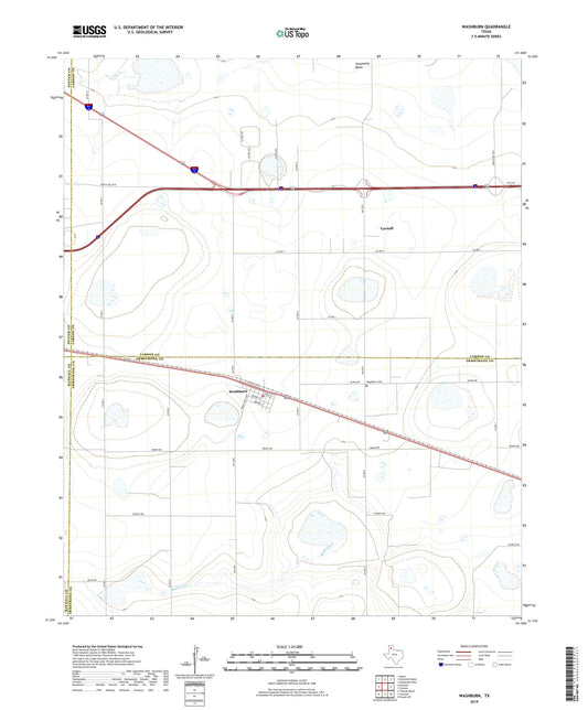 Washburn Texas US Topo Map Image