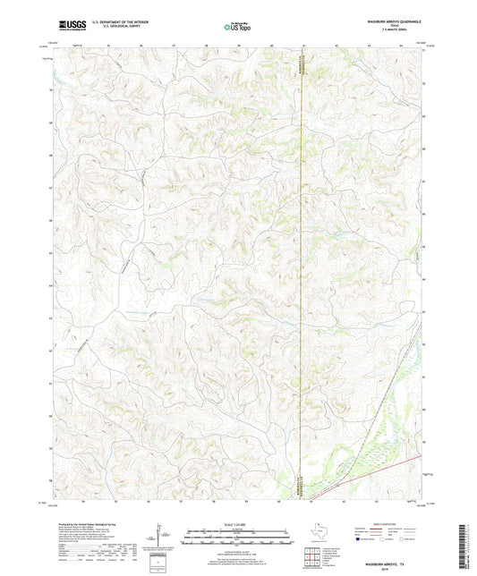 Washburn Arroyo Texas US Topo Map Image