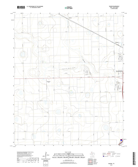 Wasson Texas US Topo Map Image