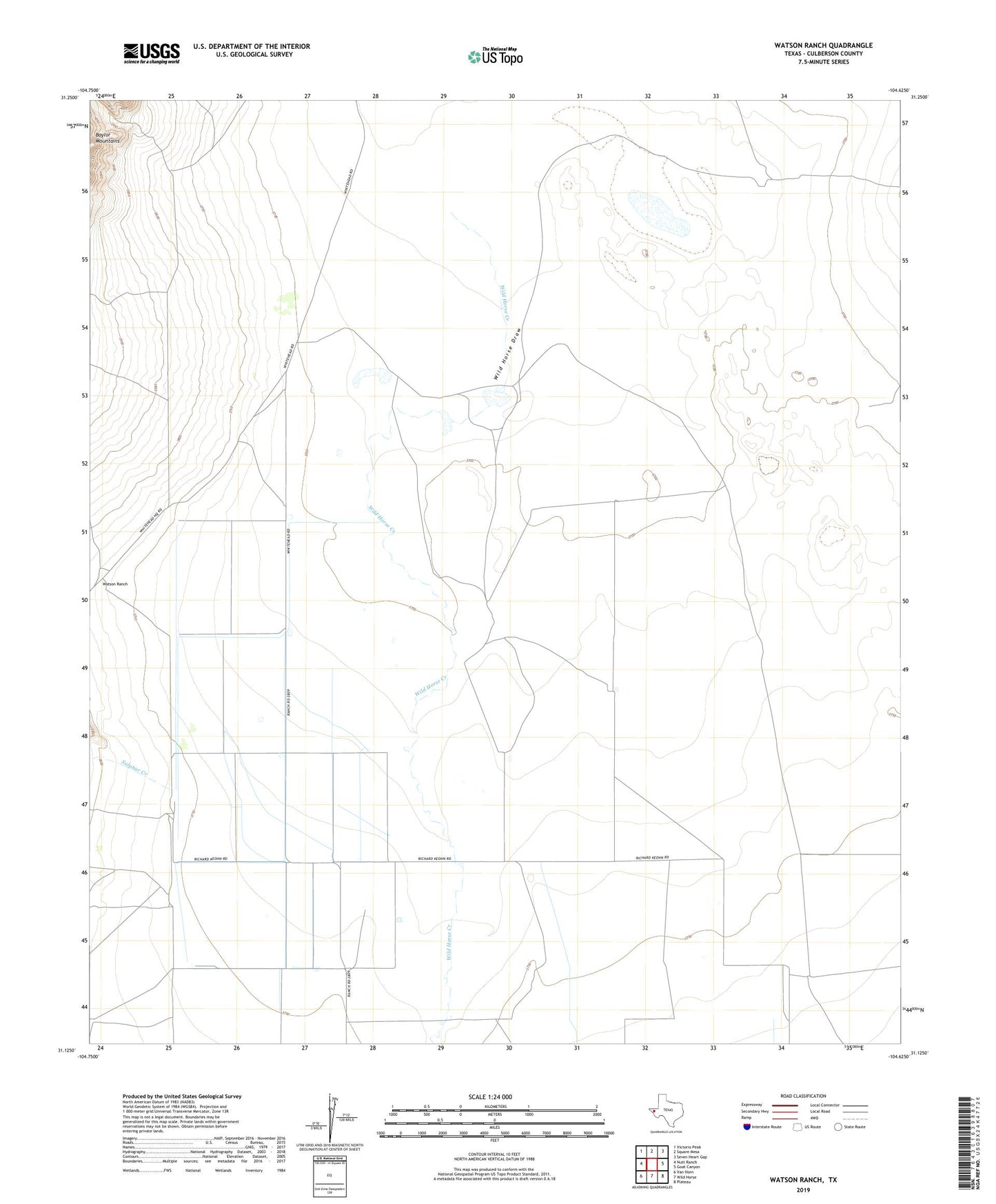 Watson Ranch Texas US Topo Map Image