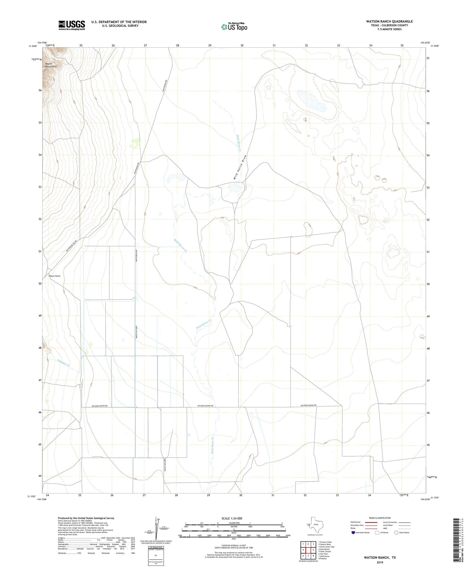 Watson Ranch Texas US Topo Map Image