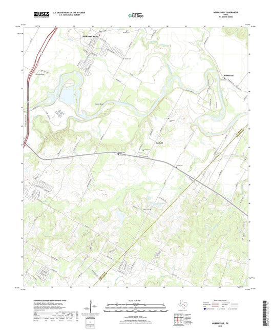Webberville Texas US Topo Map Image