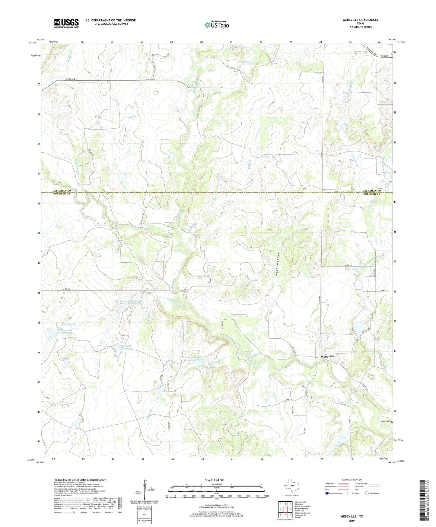 Webbville Texas US Topo Map Image