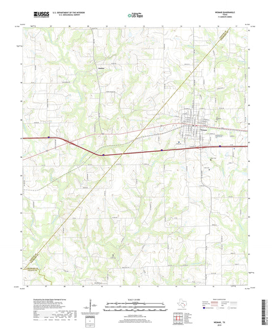 Weimar Texas US Topo Map Image