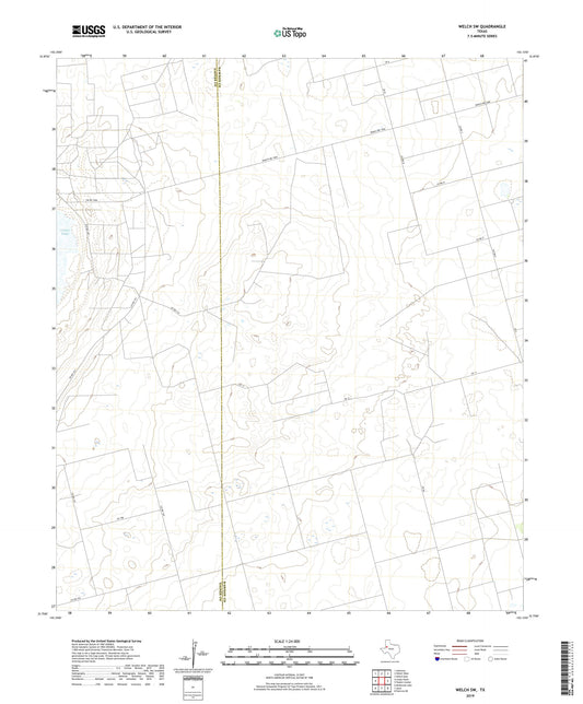 Welch SW Texas US Topo Map Image