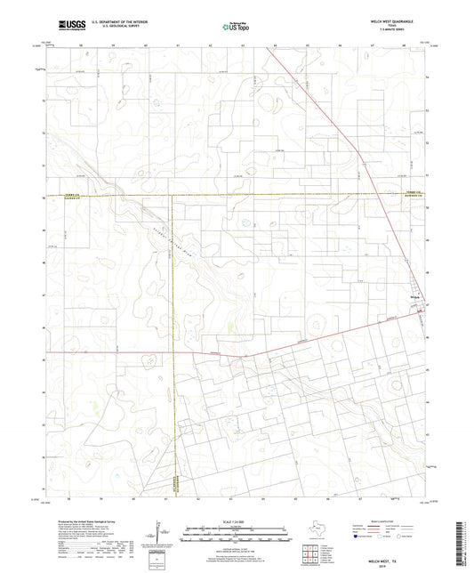 Welch West Texas US Topo Map Image