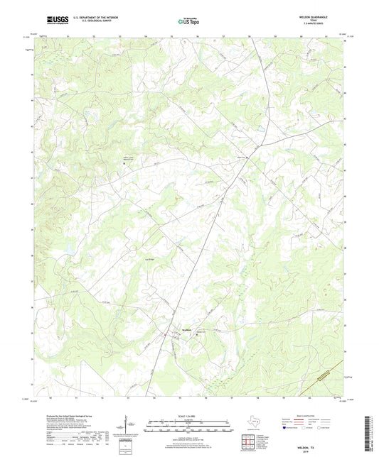 Weldon Texas US Topo Map Image