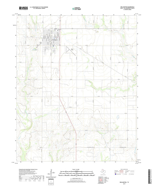 Wellington Texas US Topo Map Image