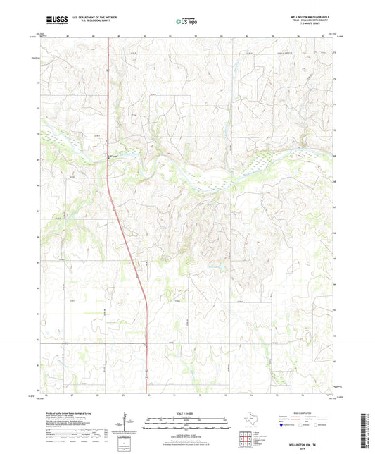 Wellington NW Texas US Topo Map Image