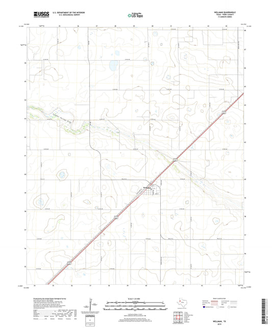 Wellman Texas US Topo Map Image