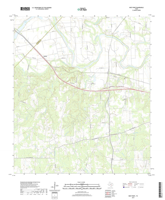 West Point Texas US Topo Map Image