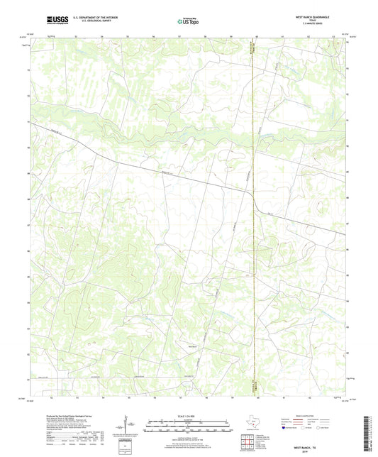 West Ranch Texas US Topo Map Image