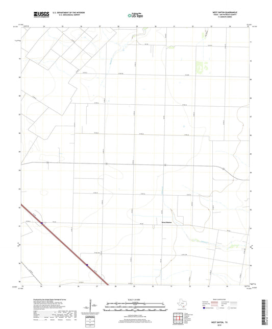 West Sinton Texas US Topo Map Image
