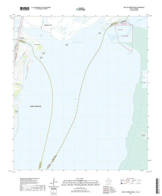 West of Greens Bayou Texas US Topo Map Image