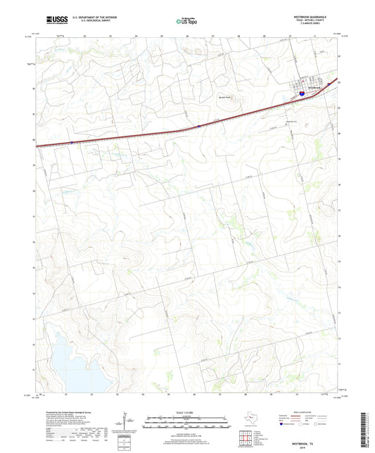 Westbrook Texas US Topo Map Image