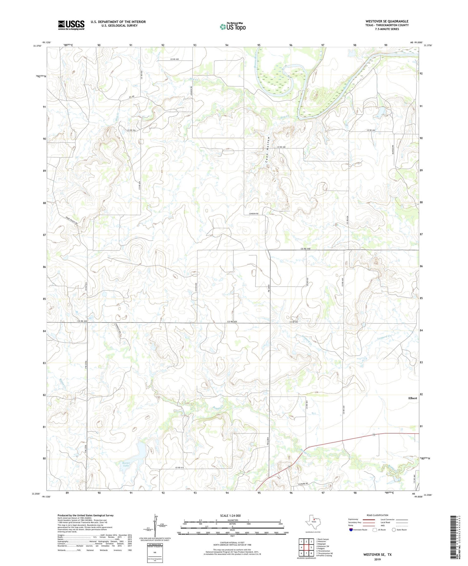 Westover SE Texas US Topo Map Image