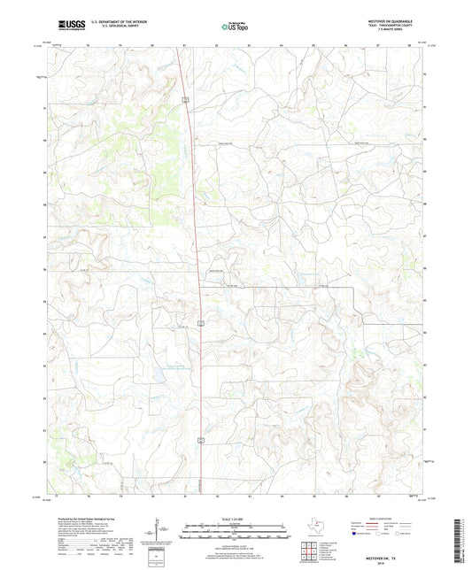 Westover SW Texas US Topo Map Image