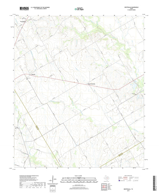 Westphalia Texas US Topo Map Image
