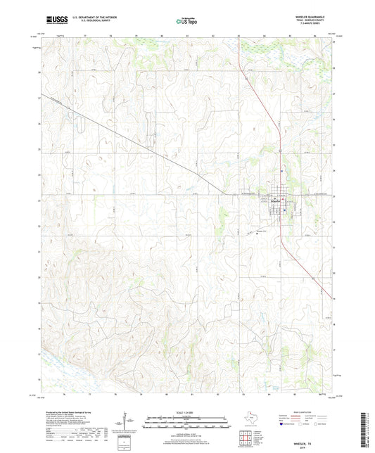 Wheeler Texas US Topo Map Image