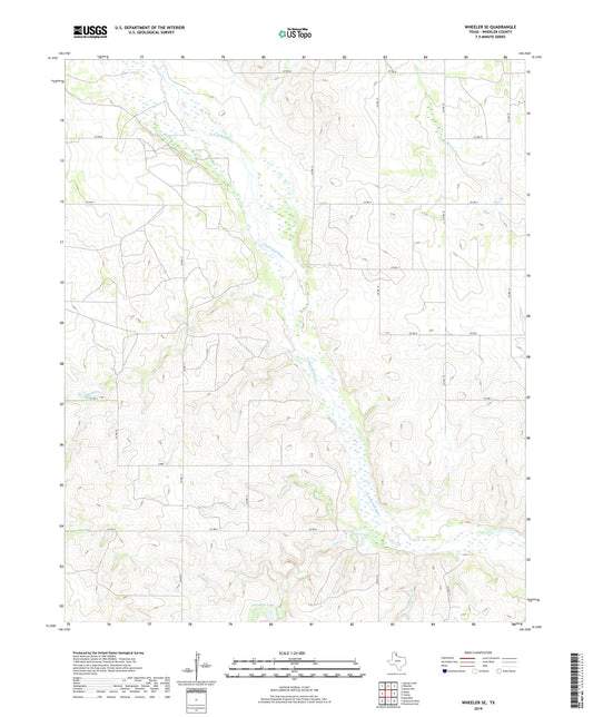 Wheeler SE Texas US Topo Map Image