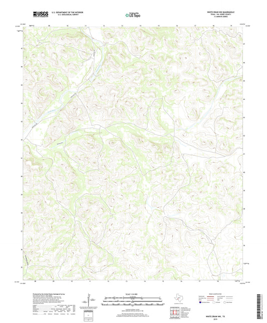 White Draw NW Texas US Topo Map Image