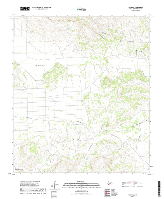 White Hills Texas US Topo Map Image