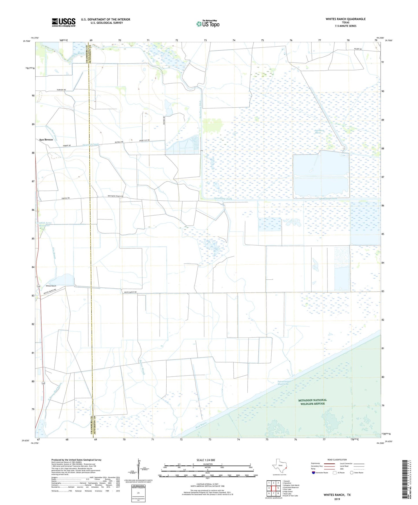 Whites Ranch Texas US Topo Map Image