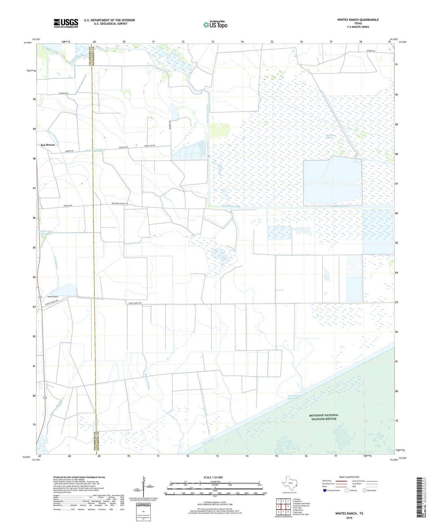 Whites Ranch Texas US Topo Map Image