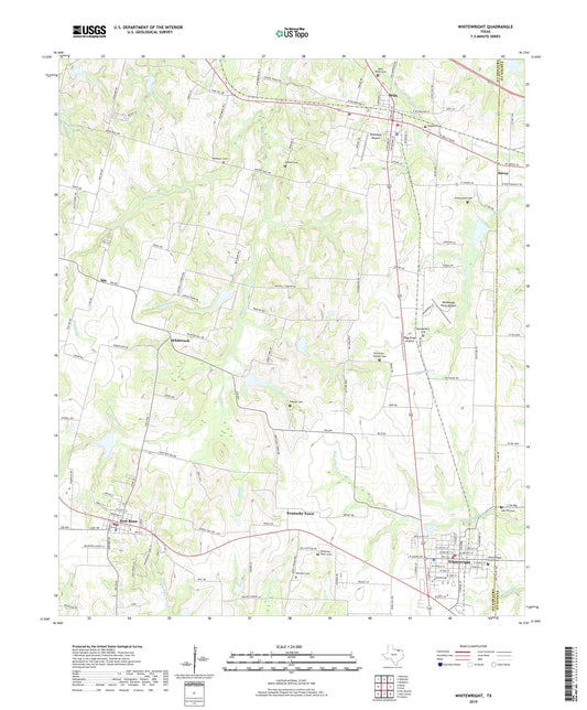 Whitewright Texas US Topo Map Image