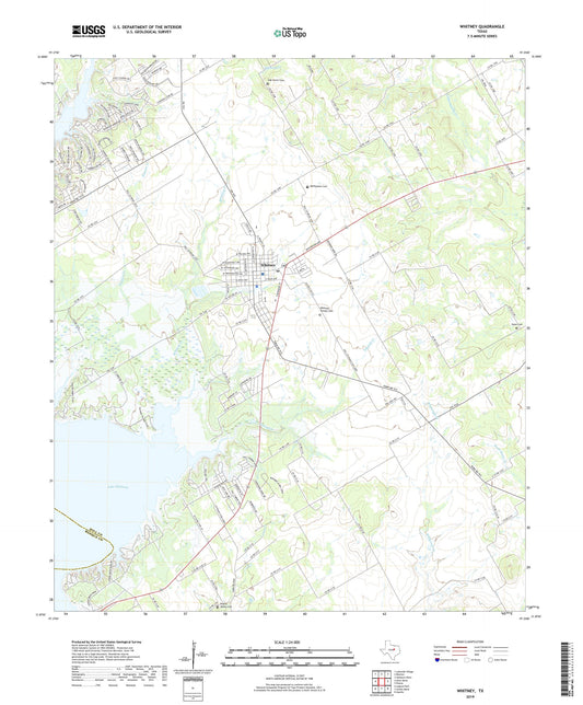 Whitney Texas US Topo Map Image
