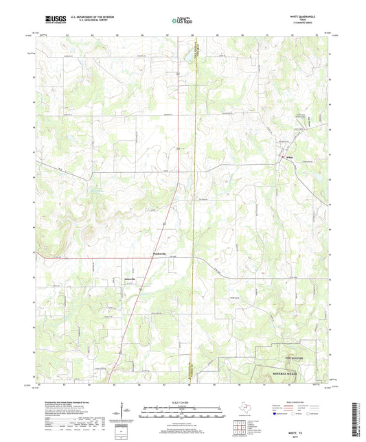 Whitt Texas US Topo Map Image