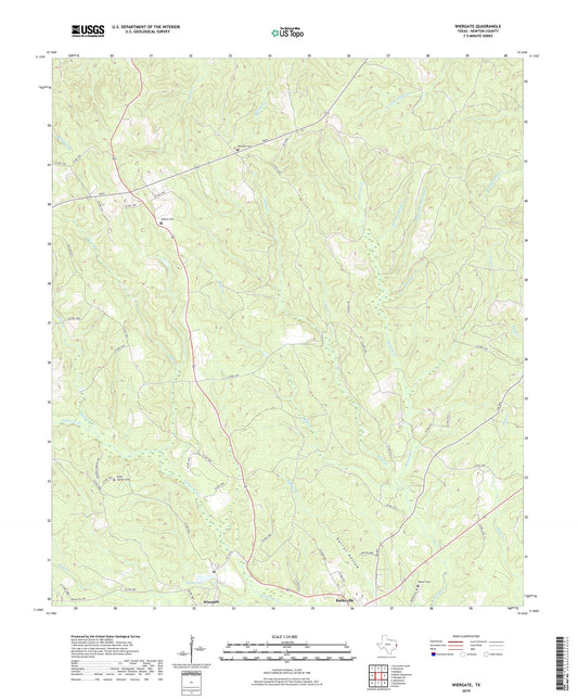 Wiergate Texas US Topo Map Image