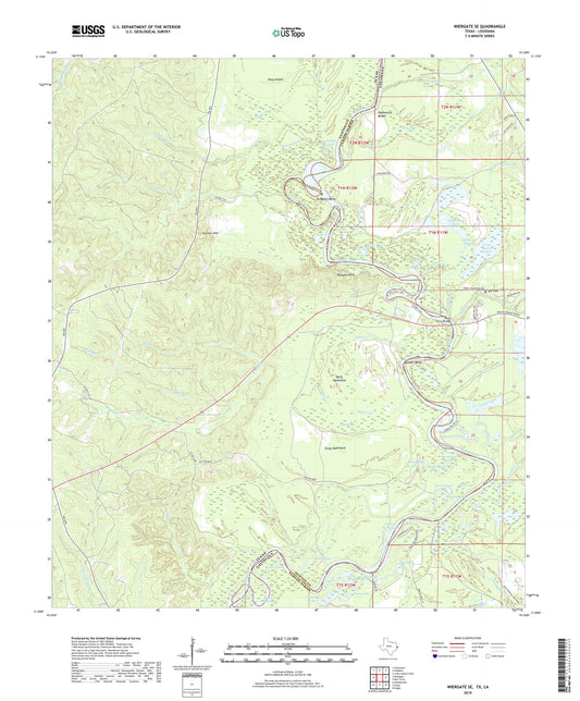 Wiergate SE Texas US Topo Map Image
