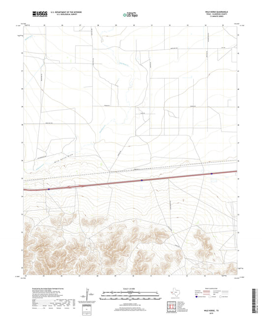 Wild Horse Texas US Topo Map Image
