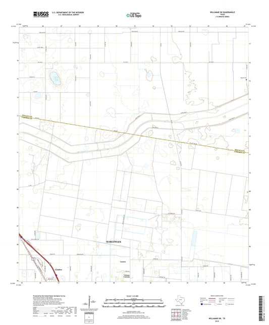 Willamar SW Texas US Topo Map Image