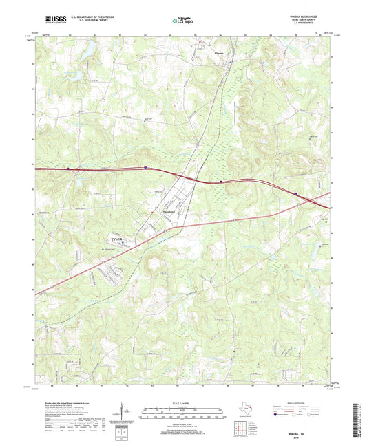 Winona Texas US Topo Map Image