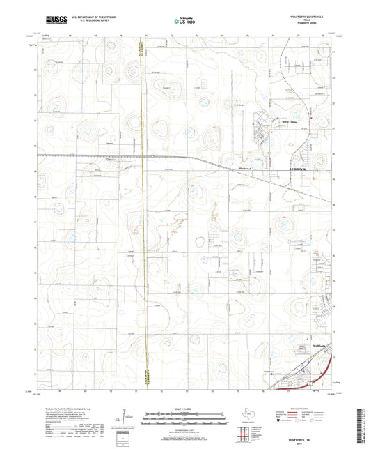 Wolfforth Texas US Topo Map Image