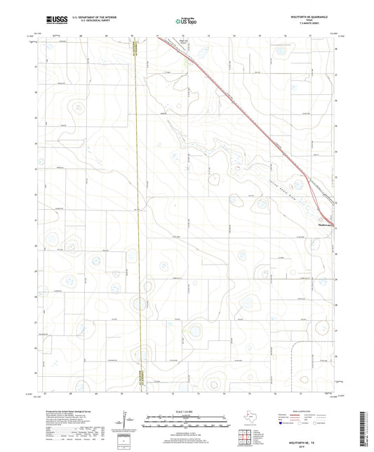Wolfforth NE Texas US Topo Map Image