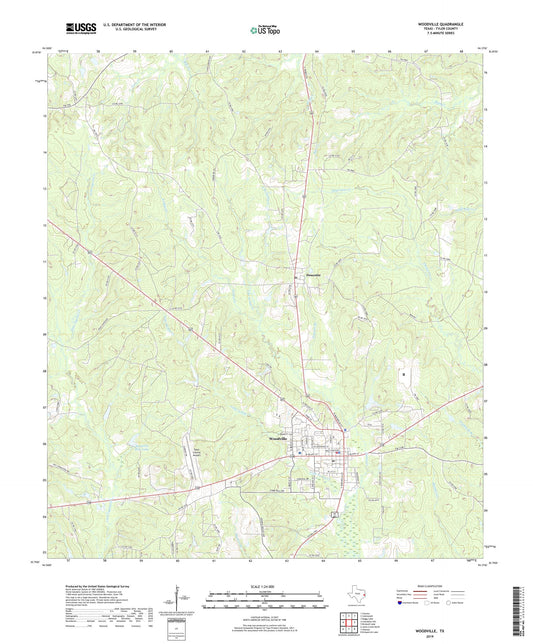 Woodville Texas US Topo Map Image